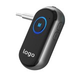 Logo Branded Bluetooth 5.0 Receiver for Car, Noise Cancelling Bluetooth AUX Adapter, Bluetooth Music Receiver