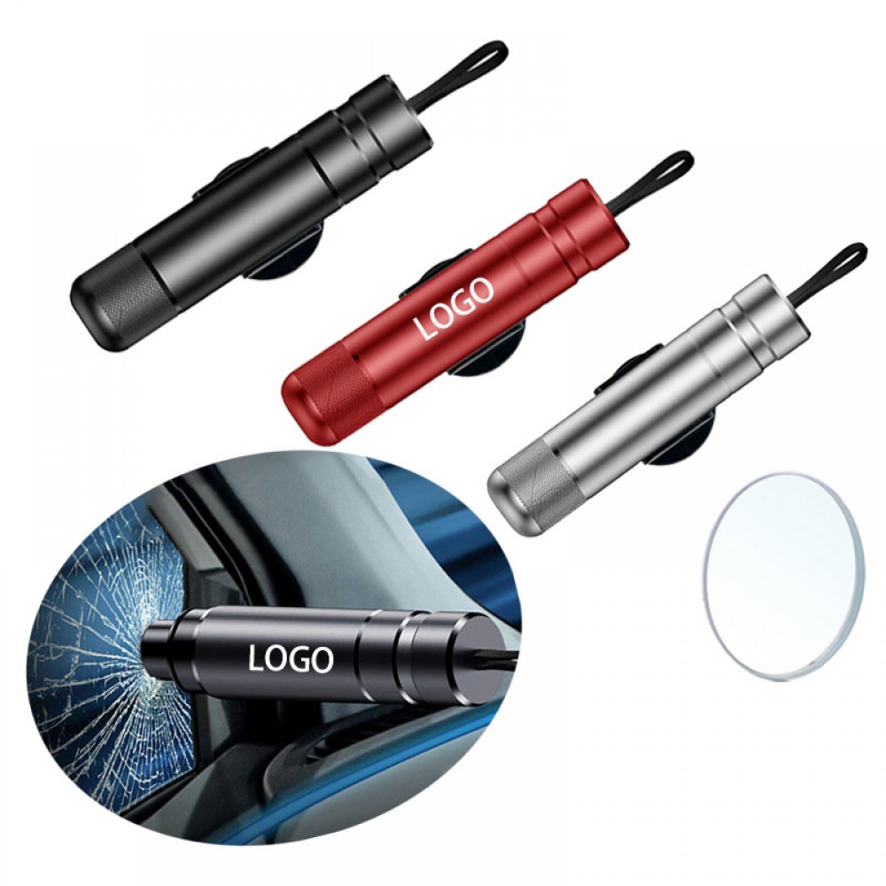3 1/2" Mini Multifunctional Car Window Breaking Safety Hammer Escape Tool with Logo 3 1/2" Mini Multifunctional Car Window Breaking Safety Hammer Escape Tool with Logo