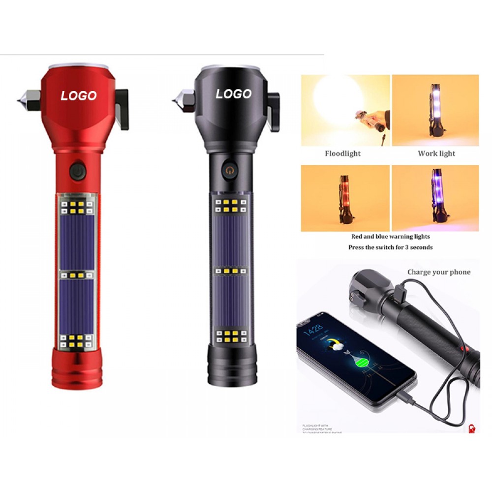 Multi-function Flashlight Automobile Safety Hammer Logo Imprinted Multi-function Flashlight Automobile Safety Hammer Logo Imprinted