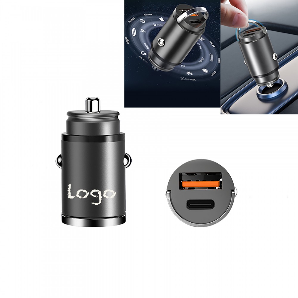 30w Fast Charging Car Charger with Logo 30w Fast Charging Car Charger with Logo