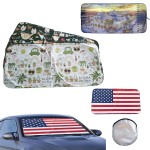 Promotional Full Color Car Windshield Sun Shade with Pouch
