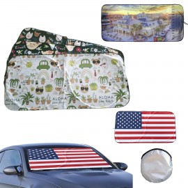 Customized Full Color Car Windshield Sun Shade with Pouch