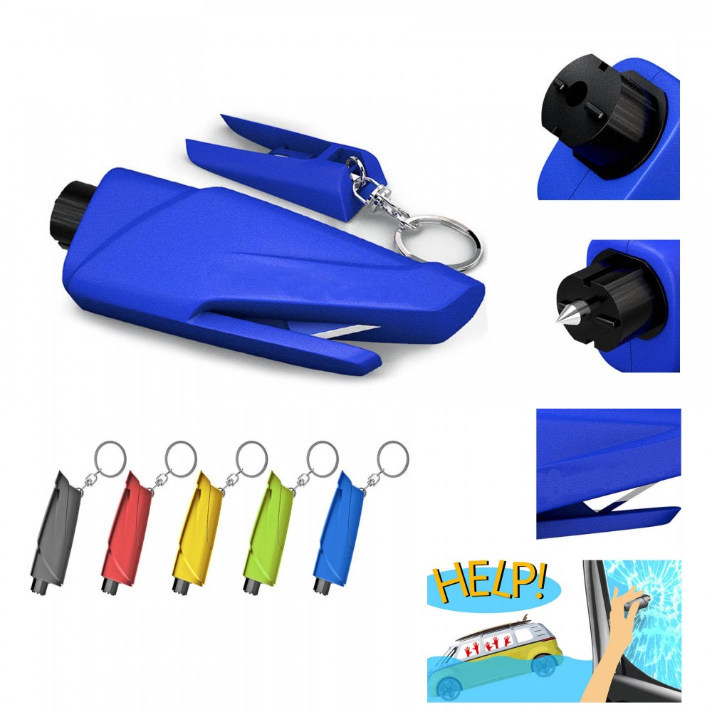Logo Imprinted Car Mini Window Breaker And Seatbelt Cutter With Keychain Logo Imprinted Car Mini Window Breaker And Seatbelt Cutter With Keychain