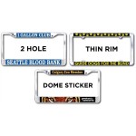 Custom Printed Auto Zinc Metal 2 Holes License Plate Frame