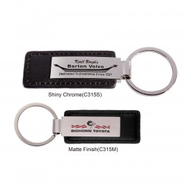 US STOCK Leatherette with Rectangular Metal Key Tag with Logo  US STOCK Leatherette with Rectangular Metal Key Tag with Logo