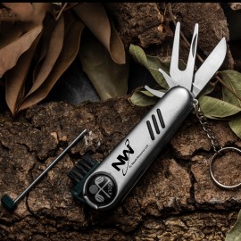 Logo Branded Multifunction Golf Green Fork  Logo Branded Multifunction Golf Green Fork