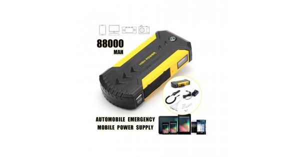Multi Function Car Jump Starter Battery Booster Power Bank Rescue Kit  88000mAh