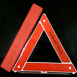 Car Emergency Breakdown Warning Triangle Red Reflective Safety Foldable Parking Stander with Logo
