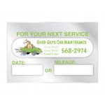 Full Color Static Cling Vehicle Service Reminder (2 1/4"x1 1/2") with Logo