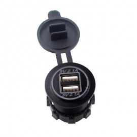 Universal dual car USB charger YC-A17 with Logo