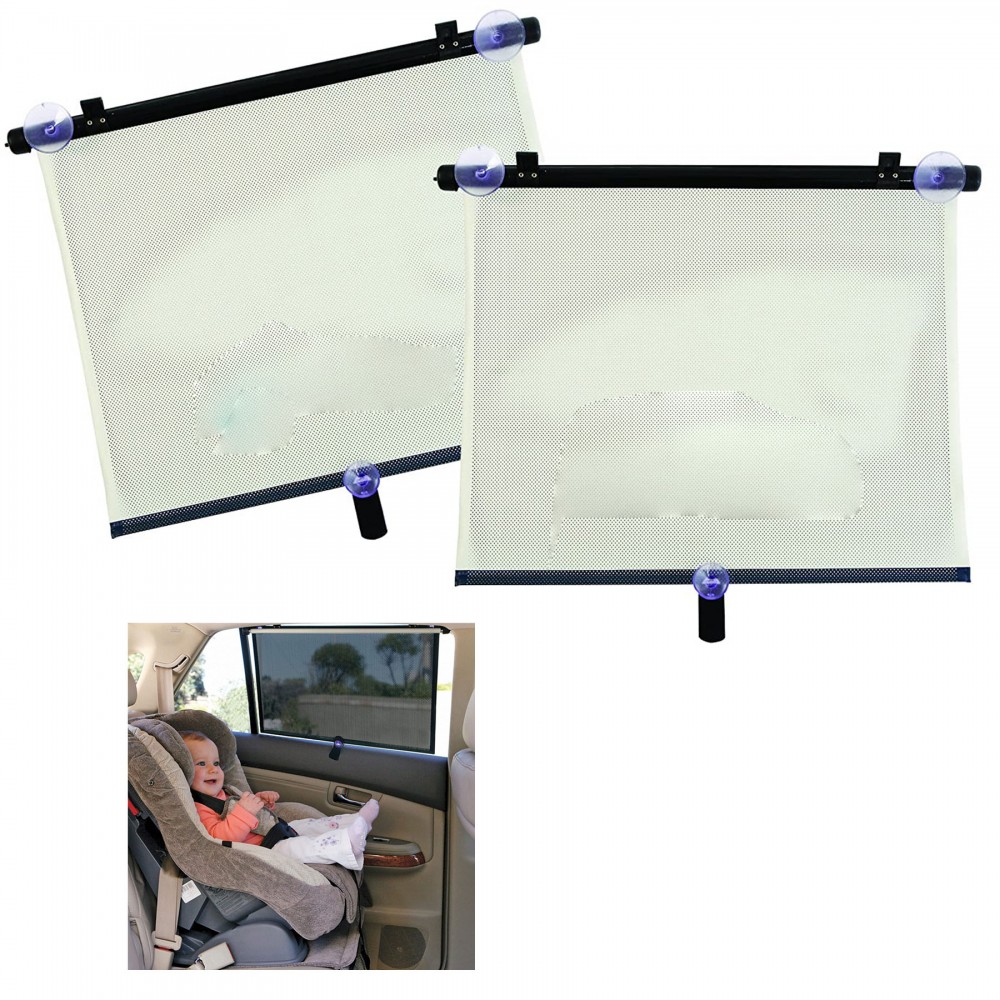 2 Pack Extra Wide Car Window Windshield Sun Shade with Logo