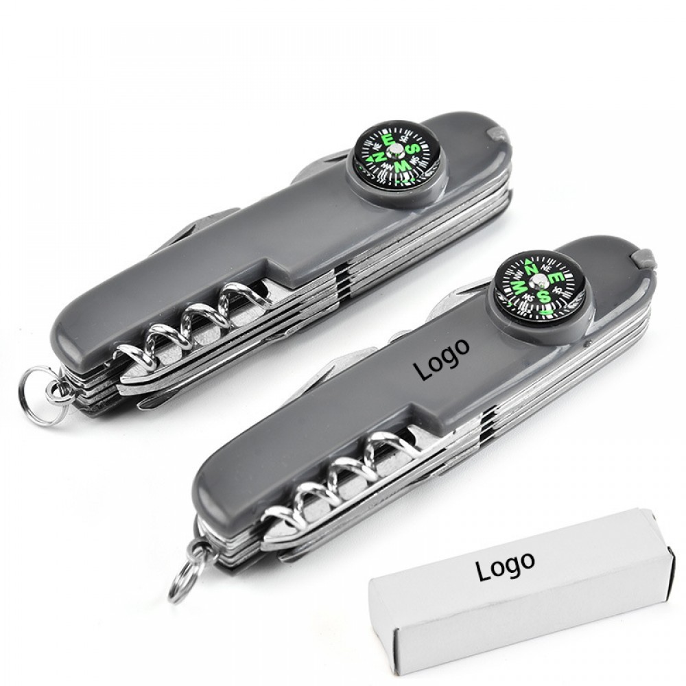 Multi-Function Tool Pocket Knife with Compass with Logo
