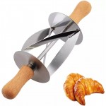 Roller Stainless Steel Croissant Cutter with Logo