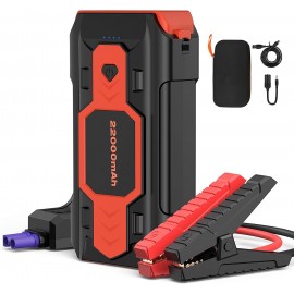 Customized Portable Emergency battery booster Emergency 1500A Peak jump starter 22000mAh battery charger.