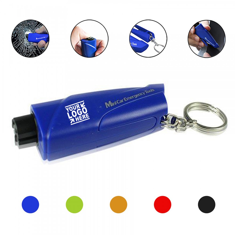 Customized 3 in 1 Car Safety Hammer With Key Chain