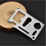Personalized 12-in-1 Stainless Steel Tool Card w/PU Holder