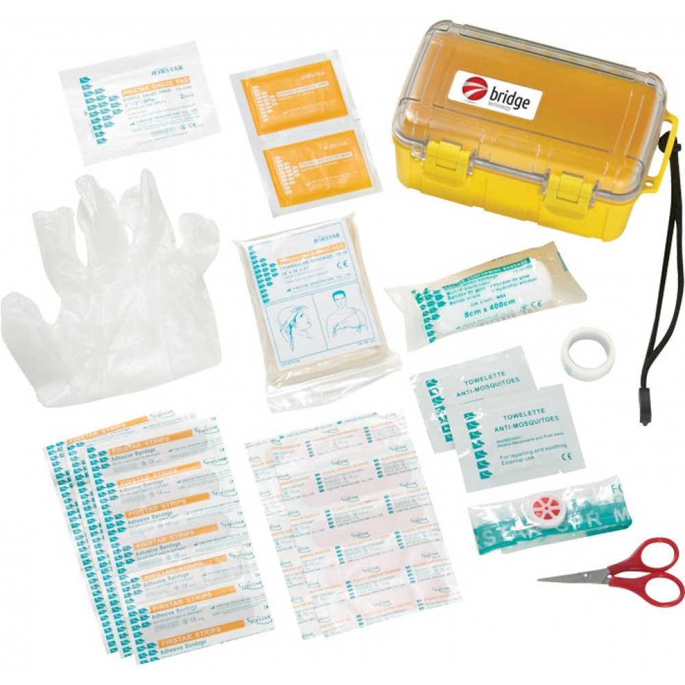 37 Pc Waterproof First Aid Box Custom Printed