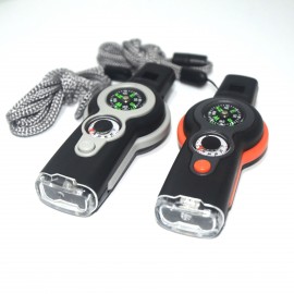 7 In 1 Emergency Survival Compass Whistle with Logo