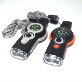 7 In 1 Emergency Survival Compass Whistle with Logo  7 In 1 Emergency Survival Compass Whistle with Logo