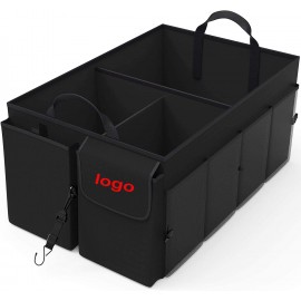 Promotional Car Trunk Storage Organizer Collapsible Multi-Compartment Adjustable Securing Straps