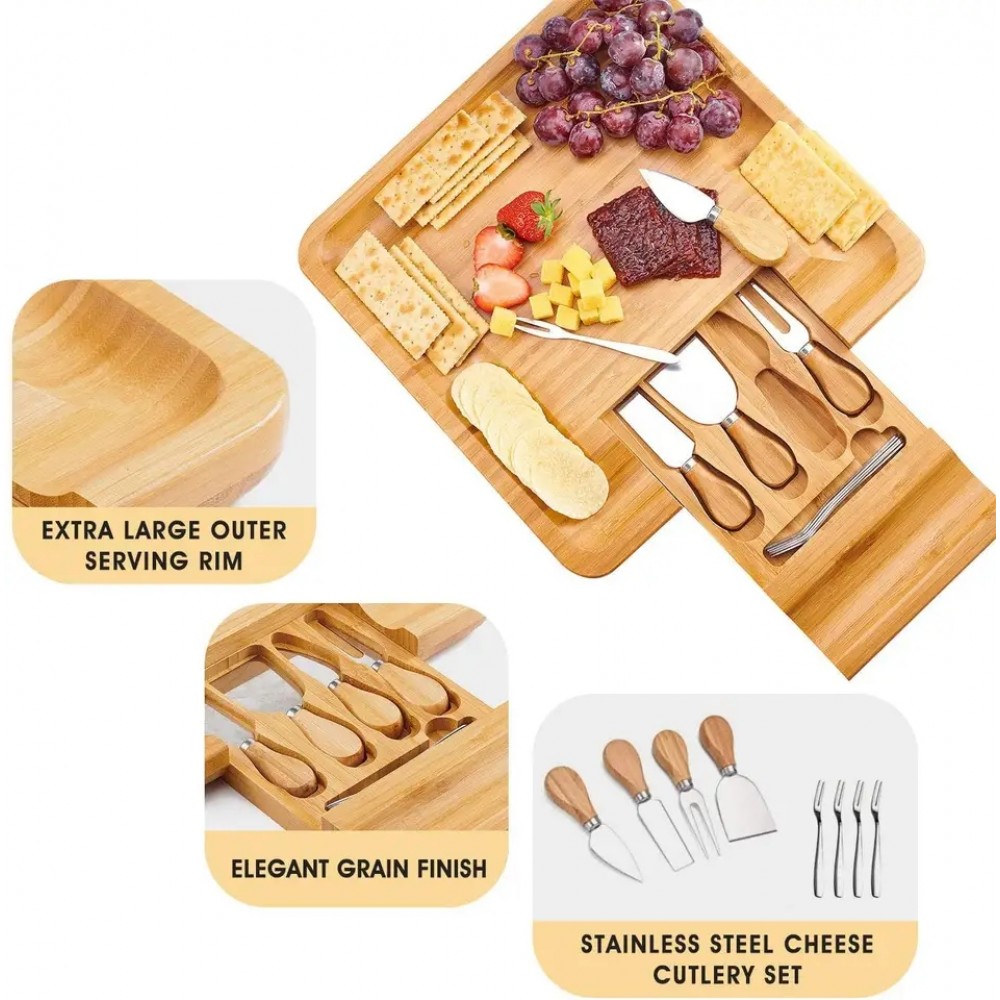 Bamboo Cheese Set with Logo