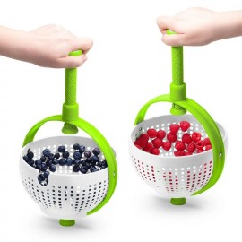 Rotating Drain Basket Spina Colander and Salad Spinner with Logo