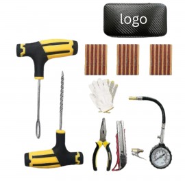 Personalized Steel And PVC 10-Piece Emergency Tire Repair Kit