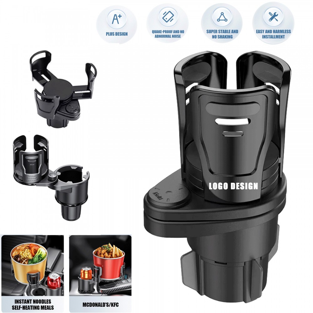 SB-2099 Plus 2 in 1 360¡ Rotating Multi-functional Car Cup Holder with Logo SB-2099 Plus 2 in 1 360¡ Rotating Multi-functional Car Cup Holder with Logo