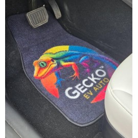 Customized Automobile Mats - Set of 2 Mats - Dyed-In Imprinted Branded Car Mats with Logo