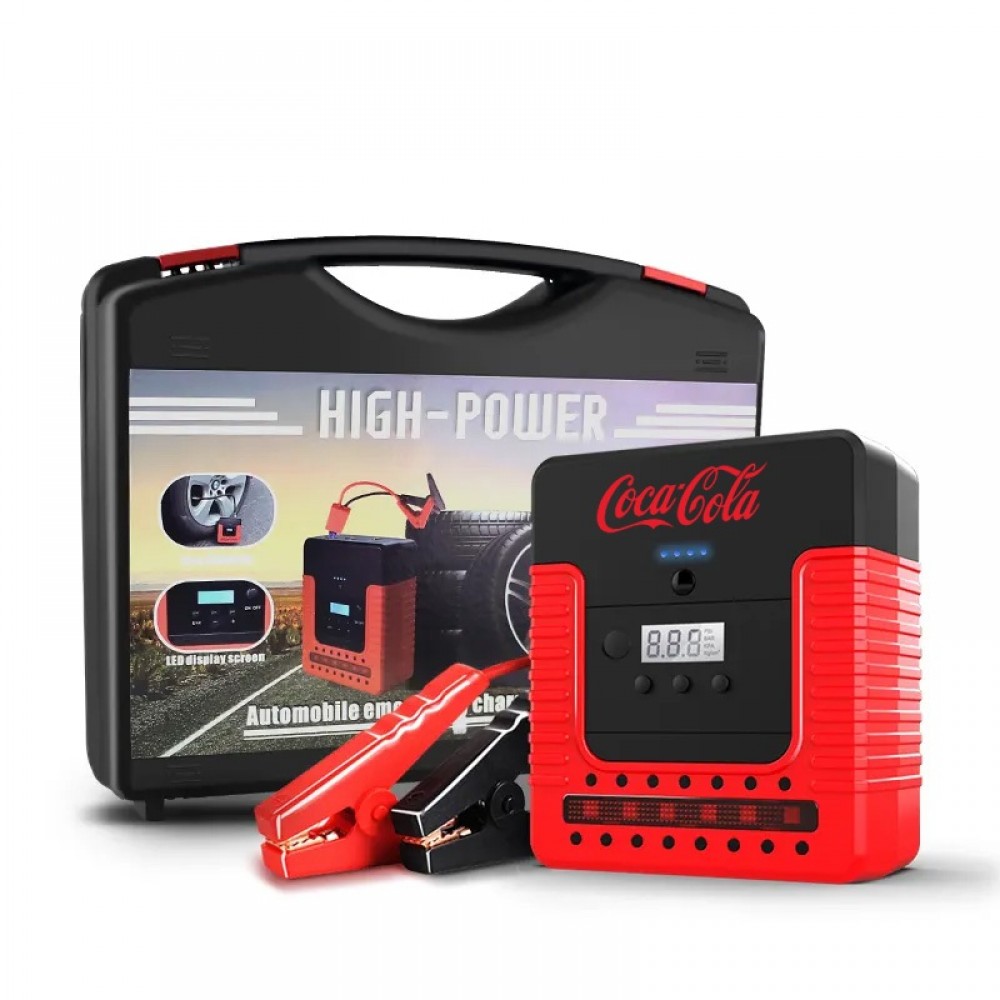 Portable Emergency battery booster 12V Car Jump Starter combo Air Compressor 12000mAh with Logo