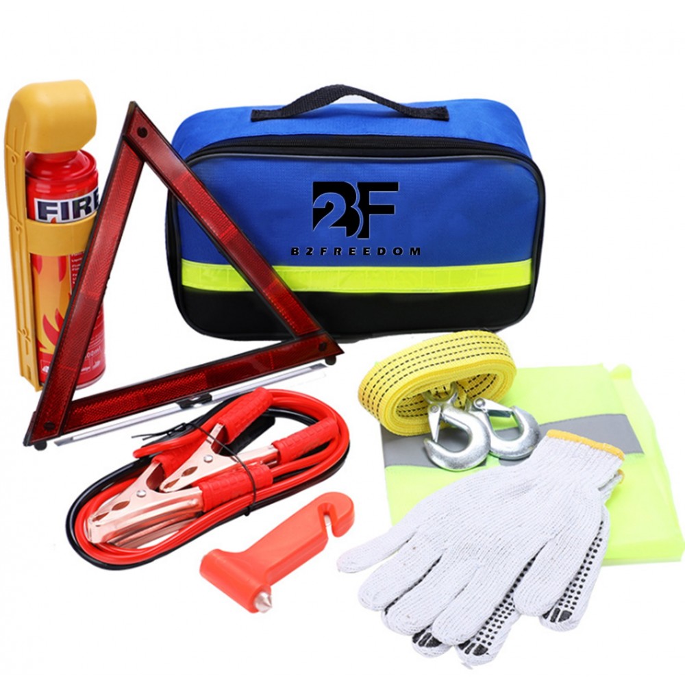 Custom Imprinted Car Emergency Kit First Aid Kit Emergency Roadside Car Assistance Automotive Safety Tools