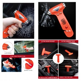3 in 1 Car Emergency Escape Hammer with Logo