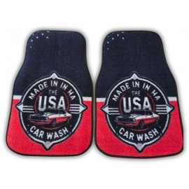 Personalized Customized Car Mat Set of 2 Mats - Dyed-In Full Color Branded Car Mats