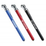 Tire Gauge - red with chrome trim/ auto tire gauge reads up to 50 psi / Aluminum metal with Logo