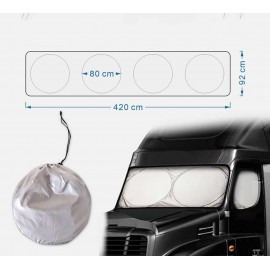 240T UV Protective Windshield Sunshade for Semi-Truck with Logo