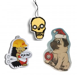 3" Imported Custom Shape Air Freshener W/ Header Card with Logo