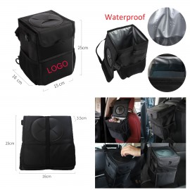 Custom Foldable Car Trash Bag Automotive Garbage Can with Lid