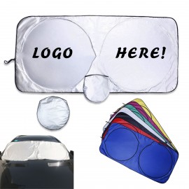 Custom Collapsible Auto Sunshade with Logo  Custom Collapsible Auto Sunshade with Logo