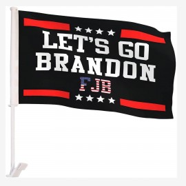 18" X 12" Single-Sided Printed Car Window Flag Clip with Logo