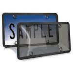 Customized Unbreakable License Plate Tinted Covers Shields with Frame