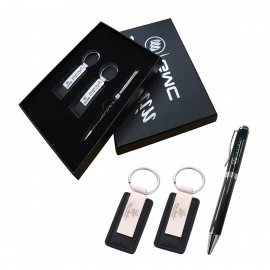 Key Fobs and Executive Pen Box Set with Logo  Key Fobs and Executive Pen Box Set with Logo