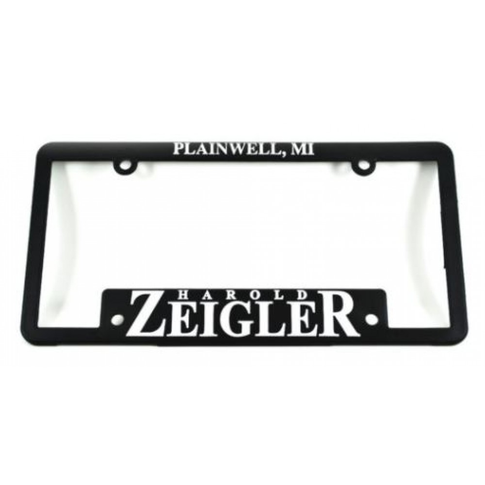 license plate frames in raised 3D logo with clips on the rear Custom Imprinted license plate frames in raised 3D logo with clips on the rear Custom Imprinted