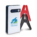 Personalized Portable Emergency battery booster jump starter with 12000mAh capacity.