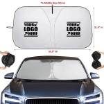 Personalized Newest 142x80 cm Portable Car Windshield Sun Shade With Pouch