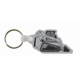 Customized Custom Key Tags - Full Color on any White Vinyl - Bulldozer  Customized Custom Key Tags - Full Color on any White Vinyl - Bulldozer