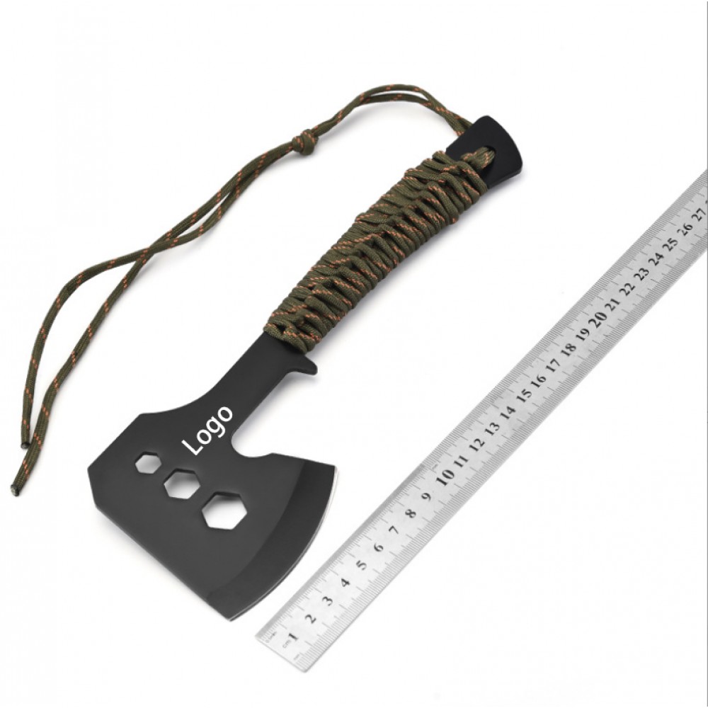 Promotional Multipurpose Camping Hatchet with Rope-Wrapped Handle
