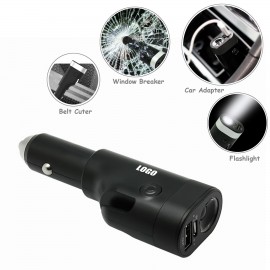 Custom Multi Survivor USB Adapter Car Charger Flashlight