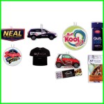 Paper Air Fresheners - Custom Shape w/Full Color Packaging with Logo