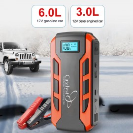 Portable Emergency battery booster Jump Starter Pack for Vehicles (12V 6.0L Gas/3.0L Diesel) with Logo