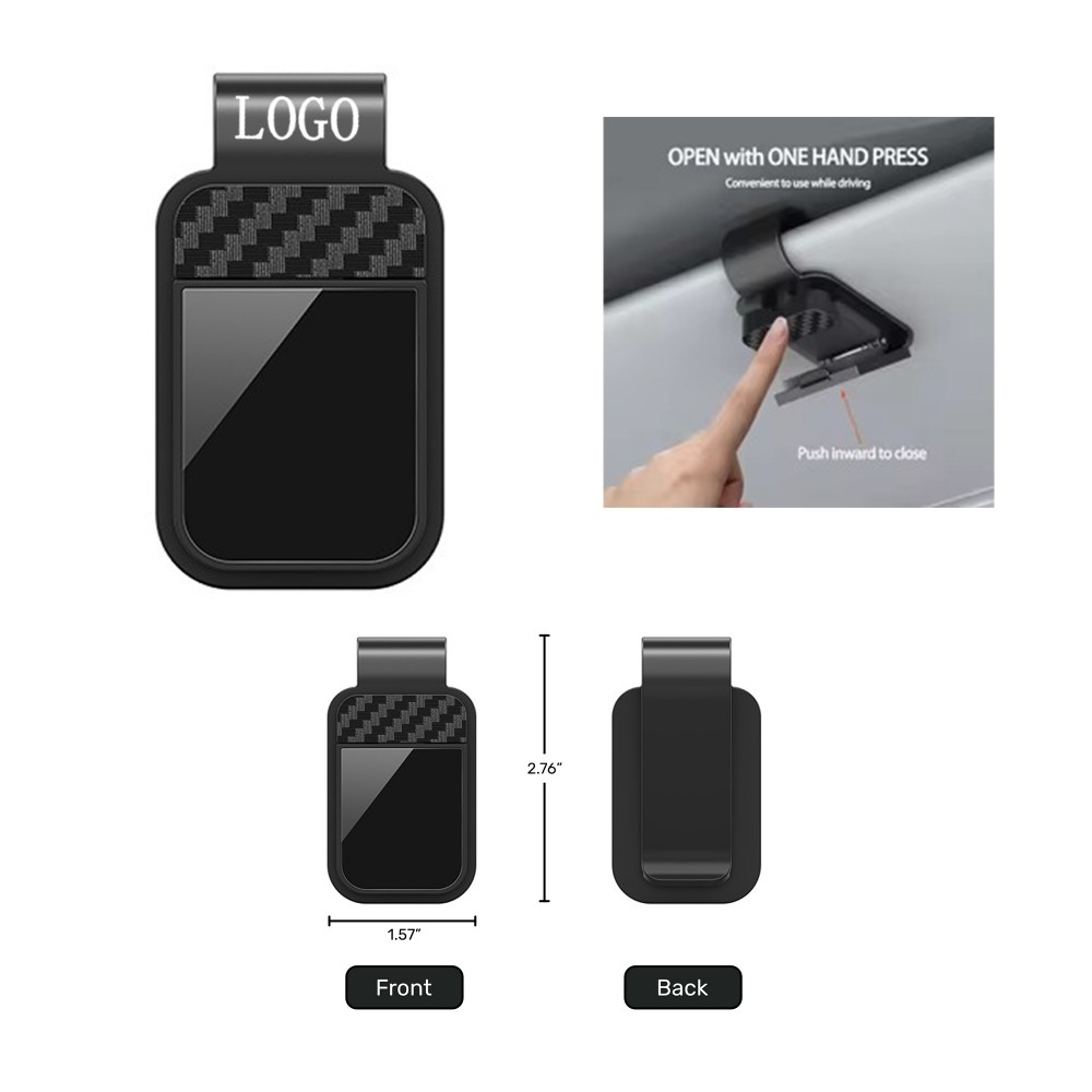 Auto Visor Sunglass Clip with Logo